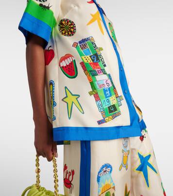 Chemise Rollers imprimée en soie | Alémais