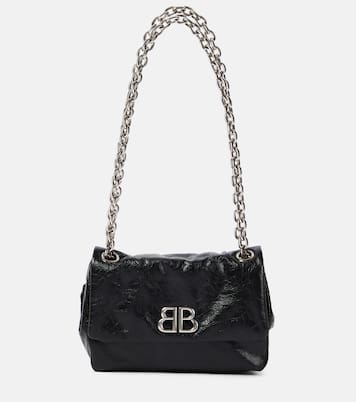 Monaco Mini BB leather shoulder bag | Balenciaga
