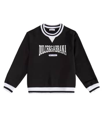 Logo cotton jersey sweatshirt | Dolce&Gabbana Kids