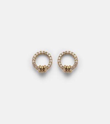 Sidra 18kt gold earrings with diamonds | Spinelli Kilcollin