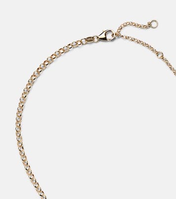 Internal Compass 18kt gold necklace with diamond and enamel | FoundRae