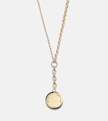 Internal Compass 18kt gold necklace with diamond and enamel | FoundRae