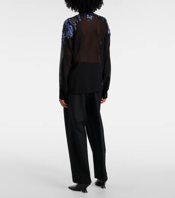 Sequined chiffon blouse | Dries Van Noten