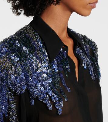 Sequined chiffon blouse | Dries Van Noten