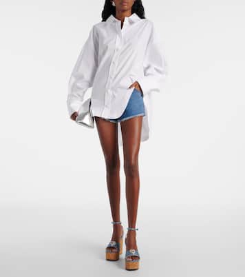 Wedge-Sandalen Double Heart aus Denim | Mach & Mach