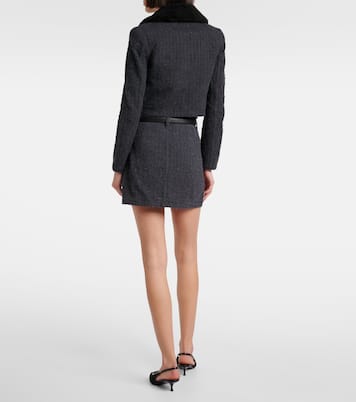 Embellished cropped denim jacket | Self-Portrait