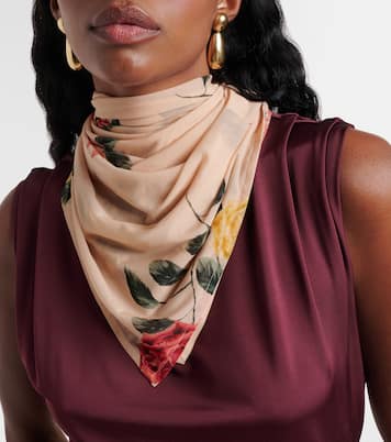 Foulard in misto seta con stampa | Magda Butrym