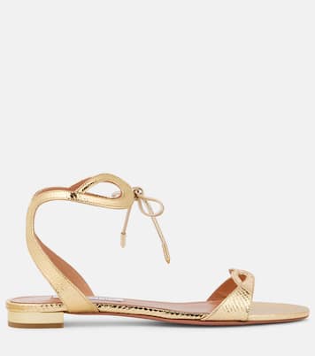 Sandalen Tessa aus Metallic-Leder | Aquazzura