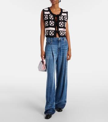 Weste aus Häkelstrick | Ganni