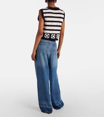 Weste aus Häkelstrick | Ganni