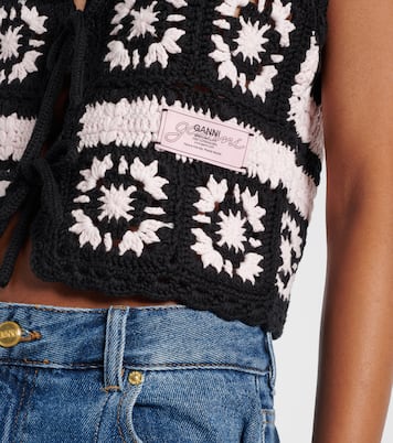 Weste aus Häkelstrick | Ganni