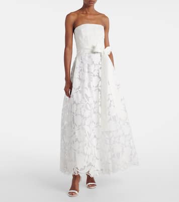 Bestickte Robe aus Tüll | Elie Saab