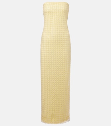 Embellished strapless gown | Rotate