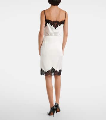 Midirock aus Satin mit Spitze | Stella McCartney