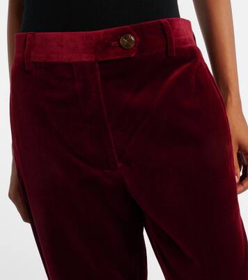 Nana cotton velvet straight pants | Blazé Milano
