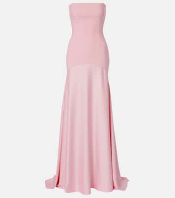 Robe longue Alessandra en satin | Solace London