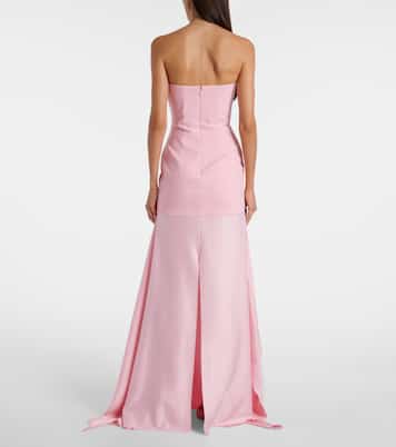 Robe longue Alessandra en satin | Solace London