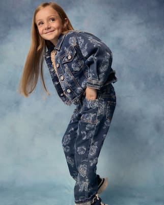 Jeans regular con stampa floreale | Monnalisa