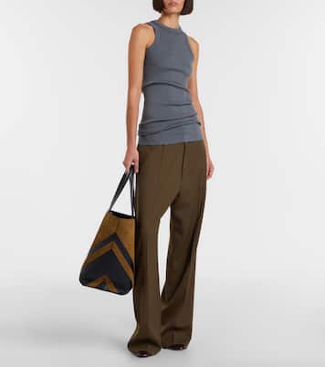 Pot Cabas suede and leather tote bag | Phoebe Philo