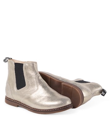 Botas chelsea City Jodzip de piel metalizada | Pom d'Api