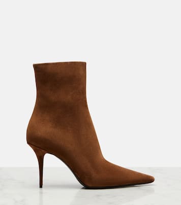 Ankle Boots Ashley 90 aus Veloursleder | Saint Laurent