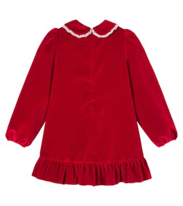 Robe DG en velours et dentelle | Dolce&Gabbana Kids