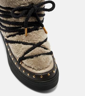 Curly Rock studded shearling snow boots  | Inuikii