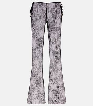 Pantalones anchos Allen de encaje translúcido | Bananhot