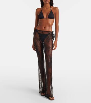 Pantalones anchos Allen de encaje translúcido | Bananhot