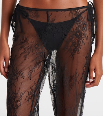 Pantalones anchos Allen de encaje translúcido | Bananhot