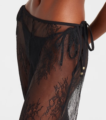 Pantalones anchos Allen de encaje translúcido | Bananhot