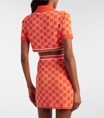 GG cropped cotton jacquard cardigan | Gucci