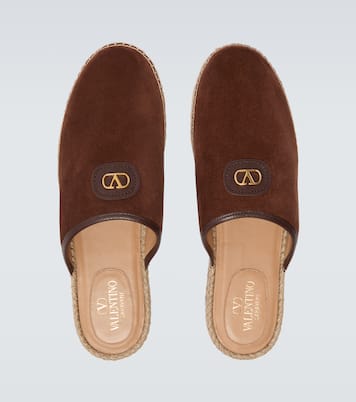 Palm Avenue VLogo suede mules | Valentino Garavani