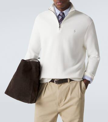 Logo cotton half-zip sweater | Polo Ralph Lauren
