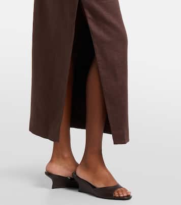 Linen midi skirt | SIR