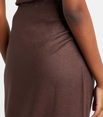Linen midi skirt | SIR