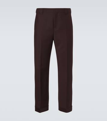 Pantalon droit en laine et mohair | Versace