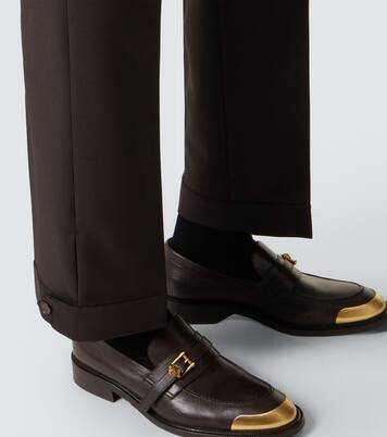 Pantalon droit en laine et mohair | Versace