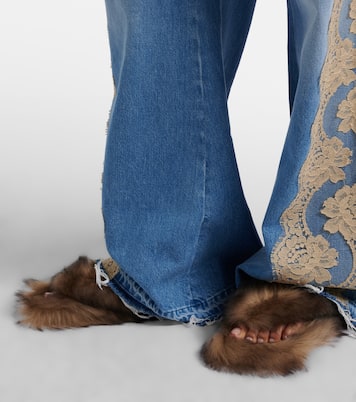 Shearling thong sandals | Dolce&Gabbana