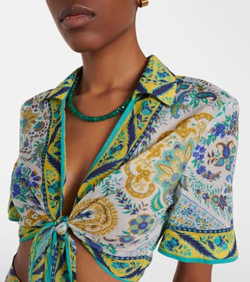 Floral cotton crop top | Etro