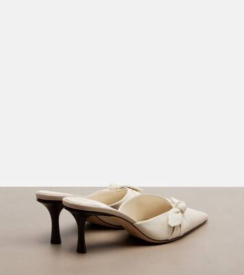 Mules Livi en toile et cuir à nœud | Jimmy Choo