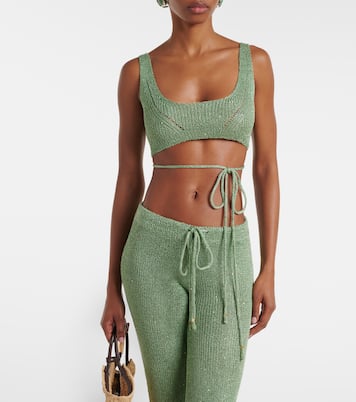 Top court Alma en maille à sequins | Bananhot