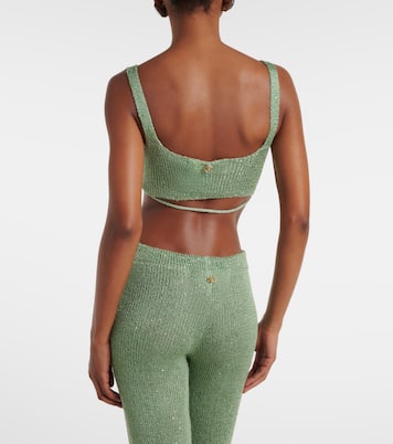 Top court Alma en maille à sequins | Bananhot