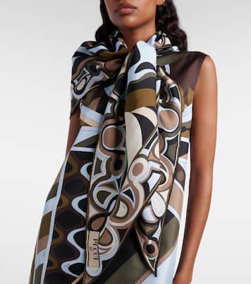 Marmo silk twill scarf | Pucci