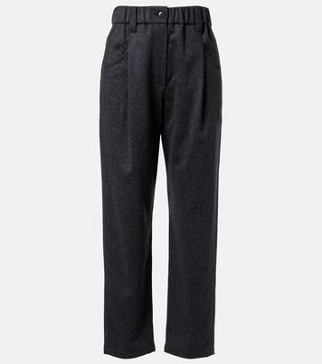 Pantalones rectos de lana | Brunello Cucinelli