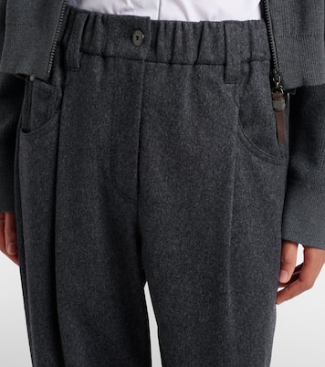 Pantalones rectos de lana | Brunello Cucinelli