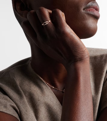 Move Uno 18kt rose gold ring with diamonds | Messika