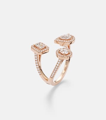 Anillo My Twin Trilogy de oro rosa de 18 ct con diamantes | Messika