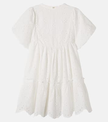 Cruz broderie anglaise cotton dress | Poupette St Barth Kids