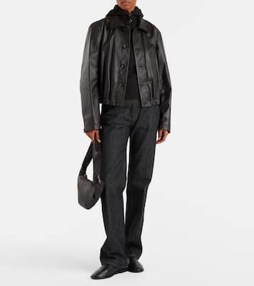 Schultertasche Croissant Small aus Leder | Lemaire